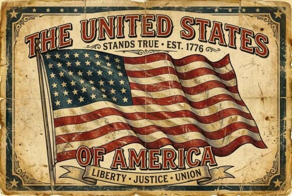 American Flag Day Background