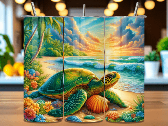 Beach Sea Turtle Sunset Tumbler Wrap PNG: A Strategic Creative Asset for Modern Makers