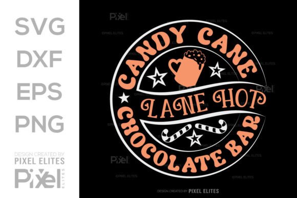 Candy Cane Lane Hot Chocolate SVG File