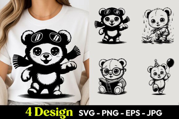 Cool Panda Mascot SVG PNG