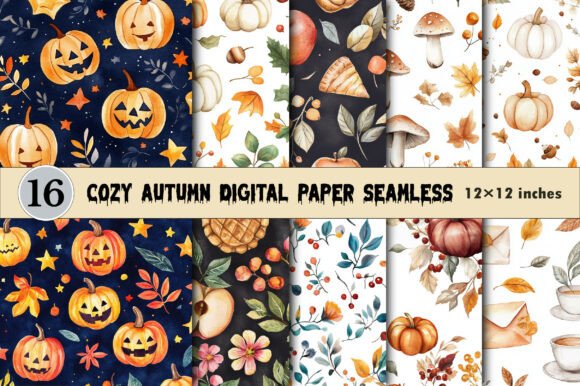 Cozy Autumn - Digital Paper Seamless Pat