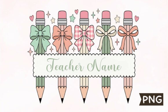 Custom Teacher Name PNG Sublimation