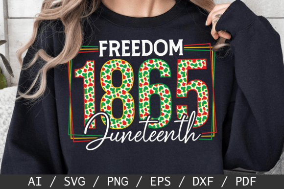 Freedom Juneteenth 1865 PNG SVG