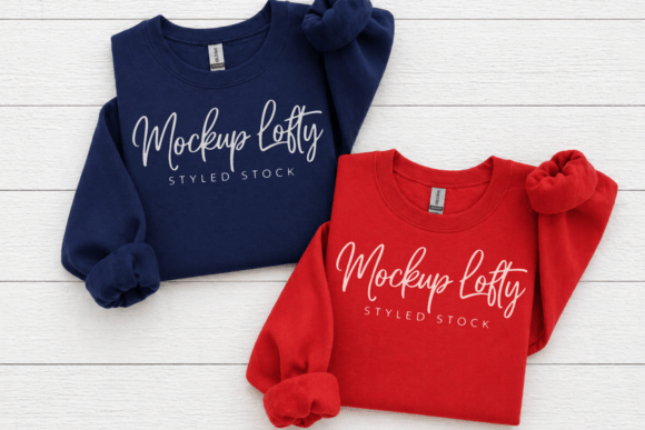 Gildan 18000 Group Sweatshirt Mockup 38
