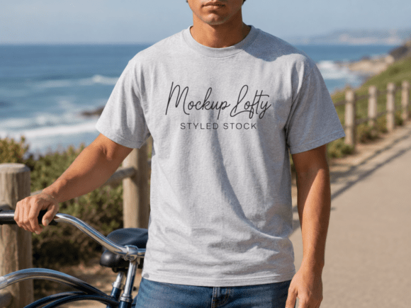 Gildan 5000 Summer Male Mockup 2