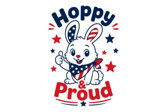 Hoppy and Proud Patriotic Bunny