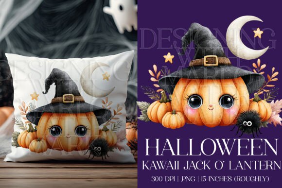 Kawaii Jack O Lantern PNG Graphic, G3