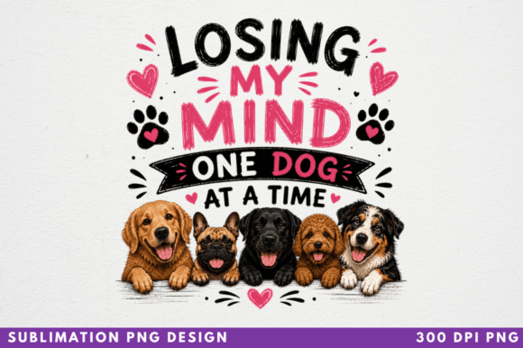 Losing My Mind One Dog at a Time PNG