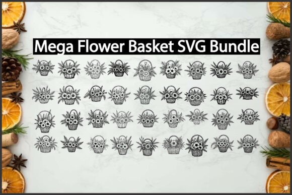 Mega Flower Basket SVG