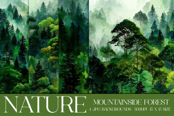 Mountainside Forest Backgrounds, S1