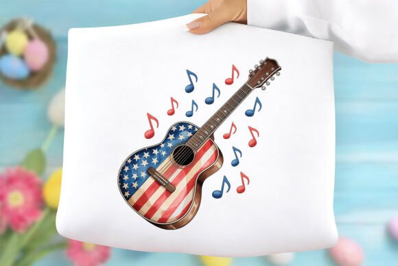 Patriotic Guitar PNG