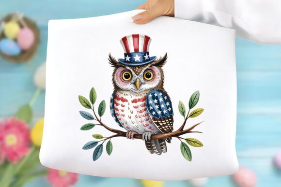 Patriotic Owl PNG: Bold, Versatile & Ready to Use