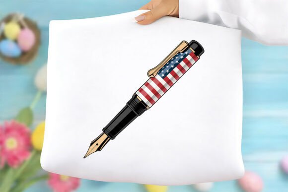 Patriotic Pen PNG: High-Resolution Digital Asset