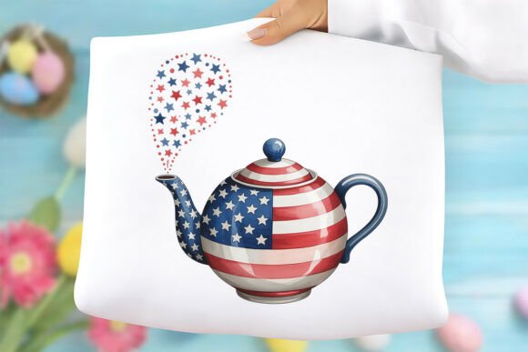 Patriotic Teapot PNG & Patriotic USA PNG: Thoughtful Design for Meaningful Expression