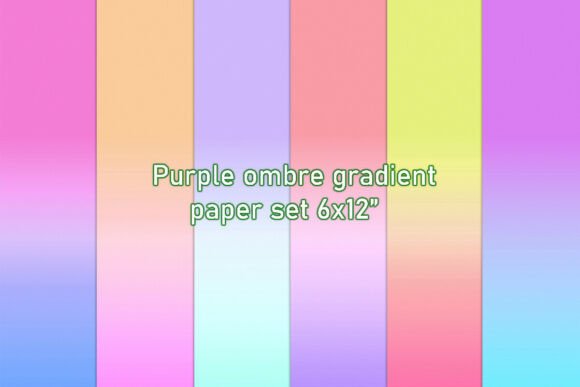 Purple Ombre Gradient Paper Set