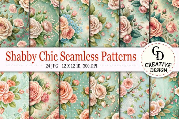 Shabby Chic Seamless Patterns 1