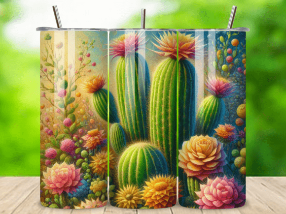 Succulent Cactus Tumbler Wrap V.11