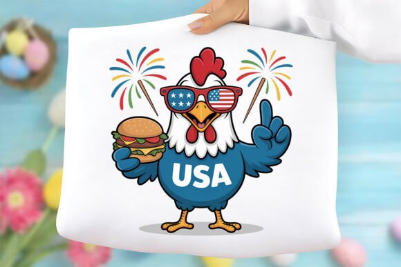 USA Patriotic Chicken PNG