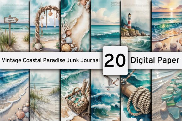 Vintage Coastal Paradise Junk Journals