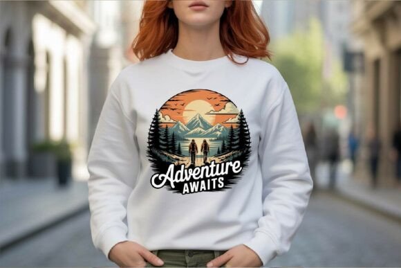 Vintage Hiking SVG – Adventure Awaits